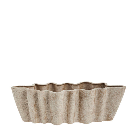 Valina flower pot H13.5cm. linen stoneware