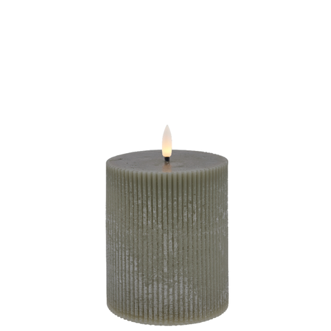 Lillia  LED candle  H12 cm. sage green