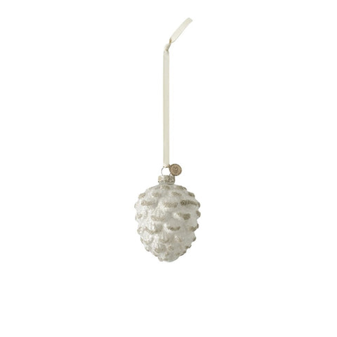 Norille pine cone H10 cm. off white