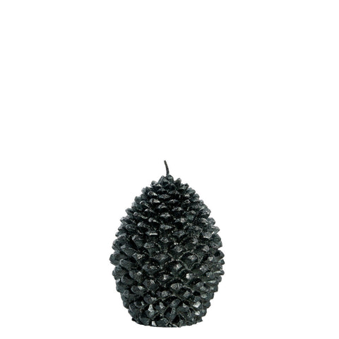 Trelia pine cone candle  H10.5 cm. dark green