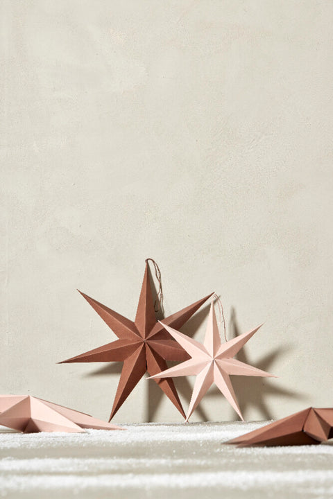 Pappia paper star H30 cm. rose