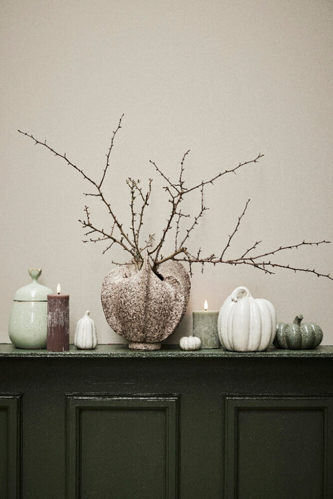 Lillia  LED candle  H10 cm. sage green