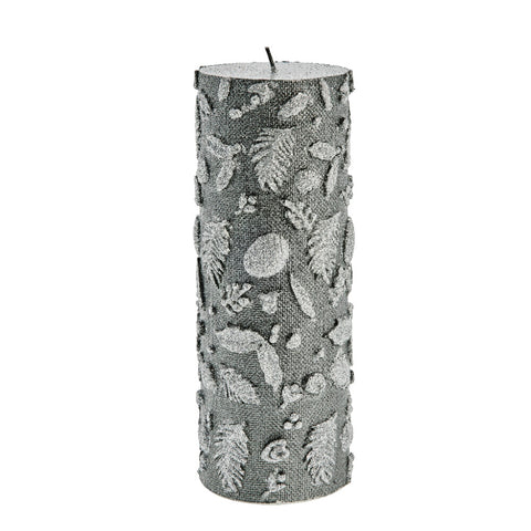 Cristiellia decoration candle H15 cm. dark grey