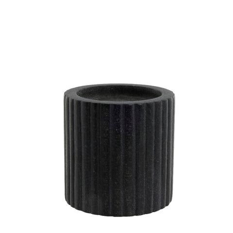 Eliana candlestick 10x9.5 cm. black marble