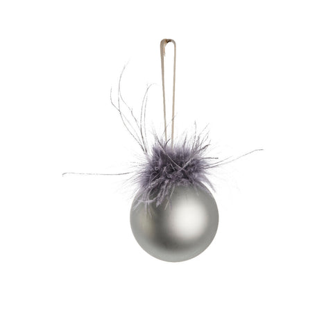 Noria bauble H9 cm. grey