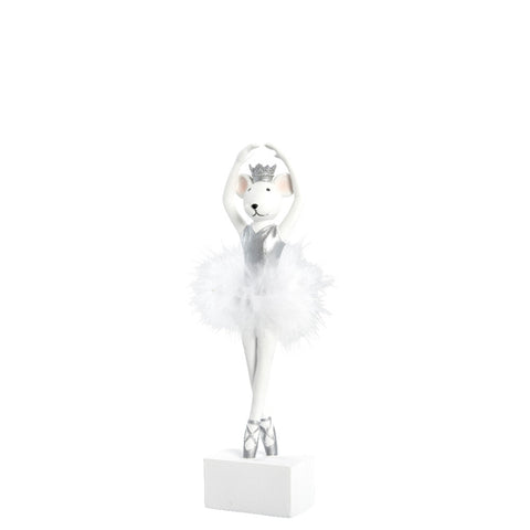 Salinna Ballerina Mouse H25.5 cm. white