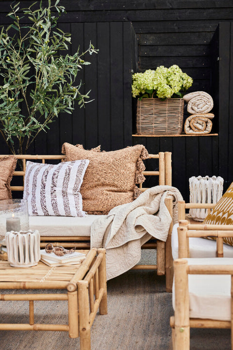 Marlille lantern white ceramics H27.8 cm