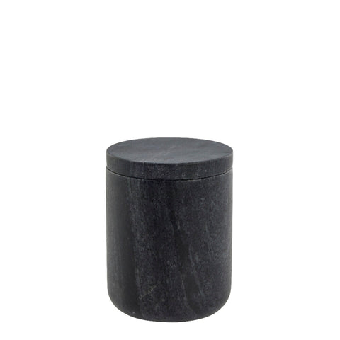 Ellia jar 11.5x9 cm. black marble