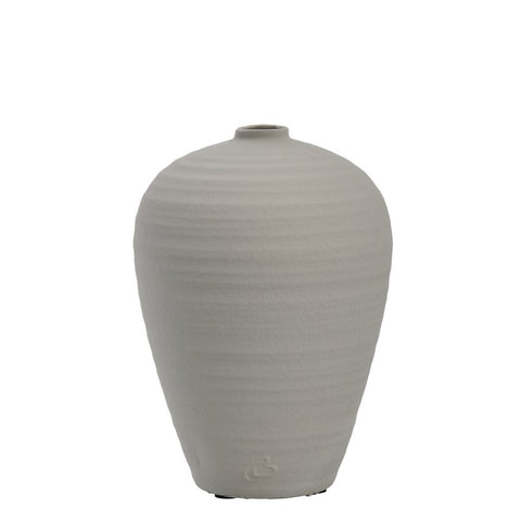 Catia decoration vase H30 cm. silver grey