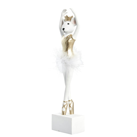 Salinna Ballerina Mouse H32.5 cm. white