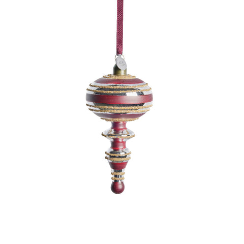 Stribille decoration dark red glass H13.7 cm