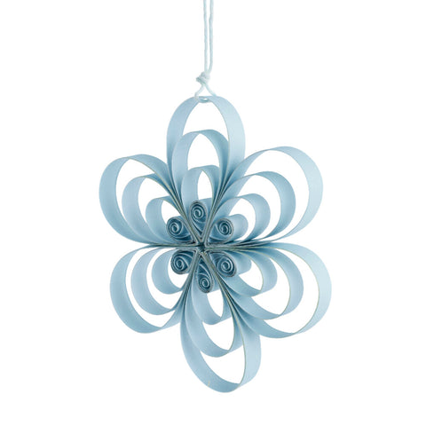 Parillia Paper Ornament Easter paper flower H11 cm. light blue