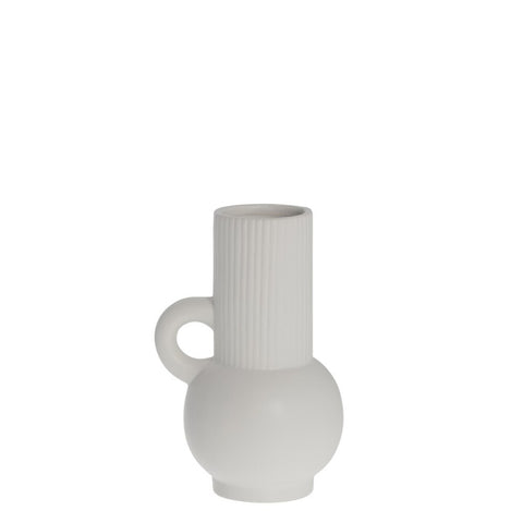 Anine vase H19 cm. white