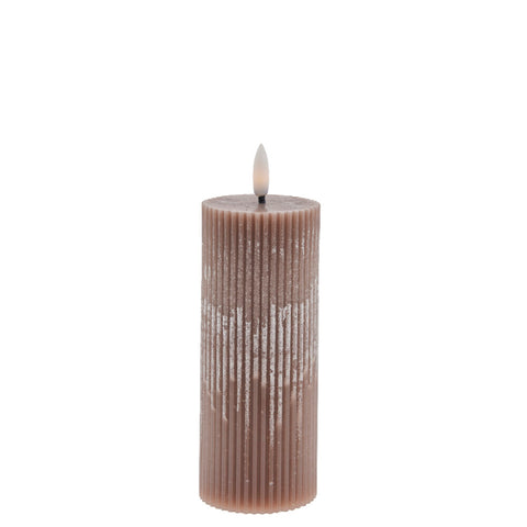 Lillia  LED candle  H15 cm. rose tan