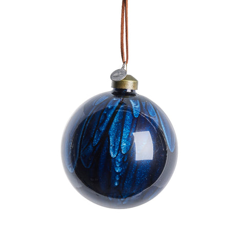 Nosille decoration dark blue, Glass D10