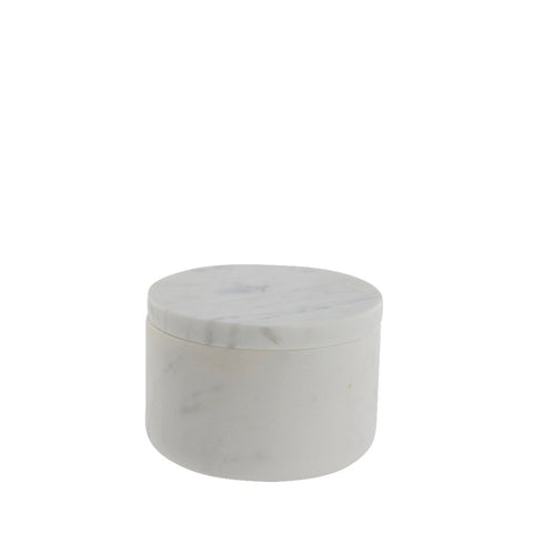 Ellia jar 7.5x11 cm. white marble