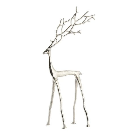 Marely deer H64 cm. silver