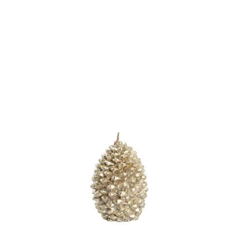 Trelia pine cone candle  H8.5 cm. light gold