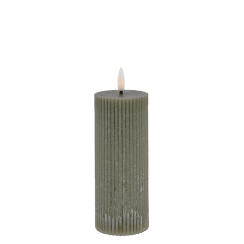 Lillia  LED candle  H15 cm. sage green