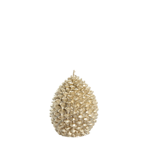 Trelia pine cone candle  H10.5 cm. light gold