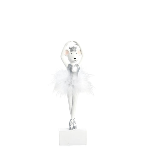 Salinna Ballerina Mouse H25.5 cm. white