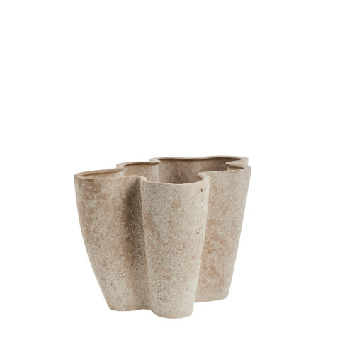 Valina flower pot H21cm. linen stoneware