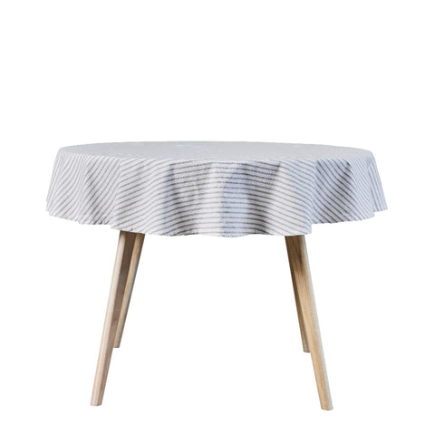 Olivia tablecloth Ø140 cm. sand striped