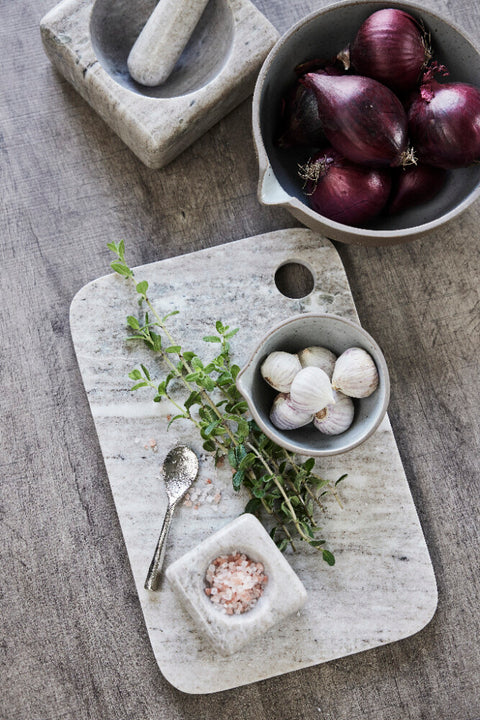 Elina salt cellar H5 cm. dark linen marble