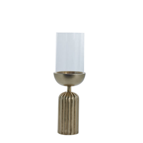 Sandia candlestick Ø11.5X36.5 cm, L. Gold/Clear