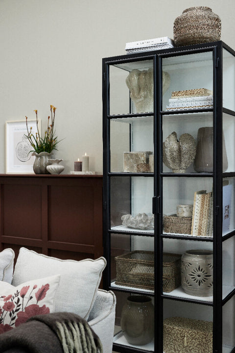 Ellia jar 7.5x11 cm. linen marble