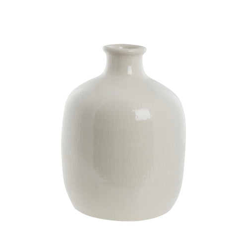 Vasilia decoration vase H39.5 cm. off white