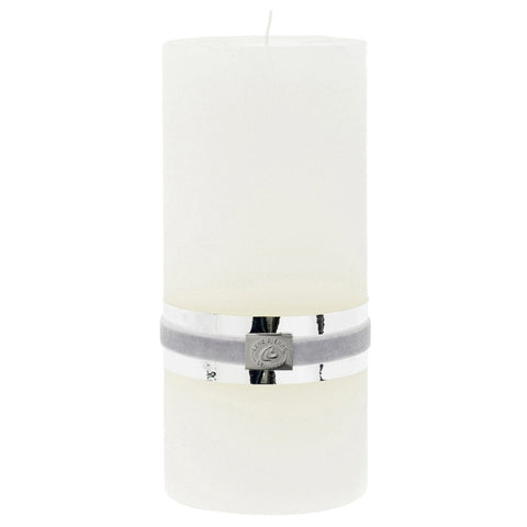 Rustic pillar candle giant  H20 cm. off white
