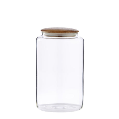 Cristella jar H19 cm. clear