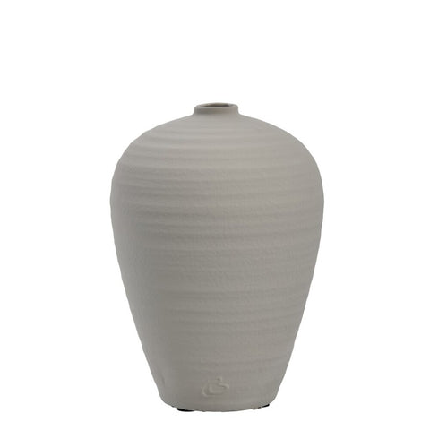 Catia vase H30 cm. silver grey