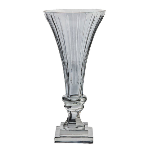 Ciselle vase H31 cm. dark grey