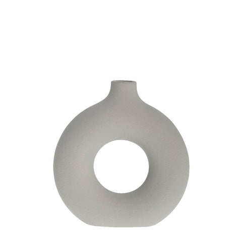 Catia decoration vase H23.5 cm. silver grey