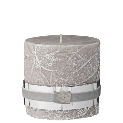 Leaf chateau pillar candle 9.5 cm