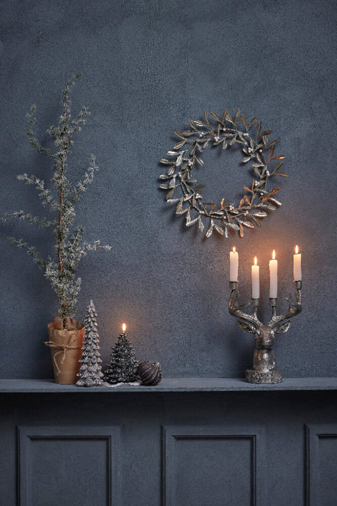 Trelia decoration candle H15 cm. dark grey