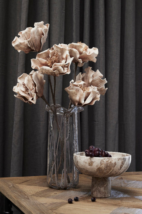 Happia foam flower linen H20 cm