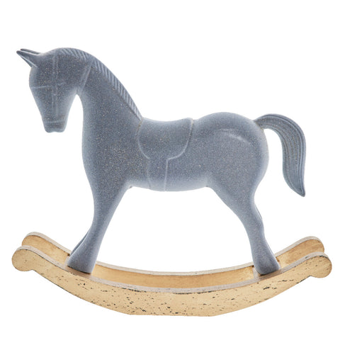 Sella horse H31 cm. grey