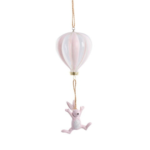 Feline Air Ballon ornament H17 cm. powder