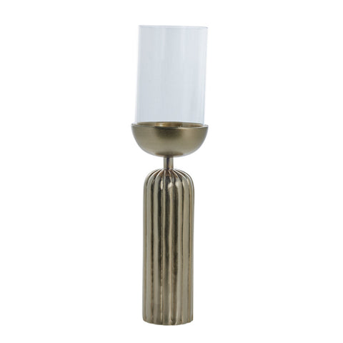 Sandia candlestick Ø11.5X43.5 cm, L. Gold/Clear