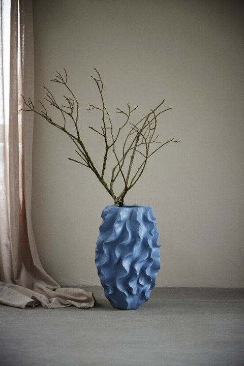 Sannia vase 33X33X48 cm, F. Blue