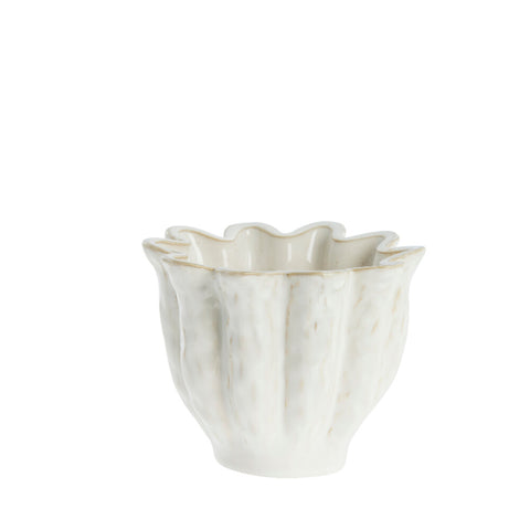 Vielle flower pot Ø14 cm. off white