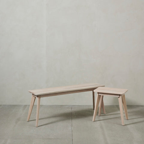 Ellie bench 45x30 cm. White wash