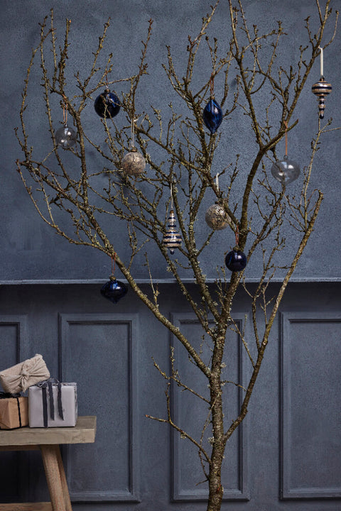 Clearena decoration dark blue/, Glass D8