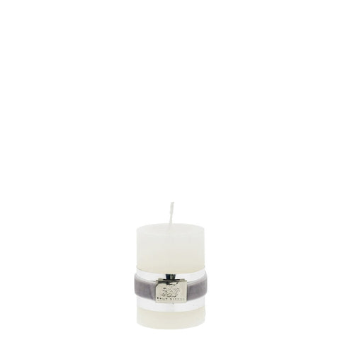 Rustic pillar candle small H6 cm. off white