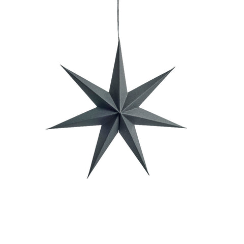 Pappia paper star H30 cm. dark grey