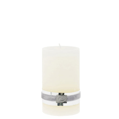 Rustic pillar candle H12.5 medium  cm. off white