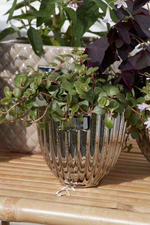 Rosalie flower pot silver 13 cm.Rosalie flower pot Ø14 H13 
silver